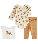 petit lem Newborn Set Calf Print Off White