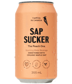 Sapsucker The Peach One Sparkling Water Sweetened with Organic Maple Sap