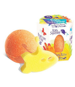 Loot Toy Co. Bath Squigglers Bath Bomb with Toy Orange