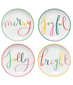 image of Now Designs By Danica Appetizer Plates Merry Everything with sku:306162
