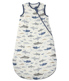 Loulou Lollipop Muslin Lightweight Sleep Bag Sharks 0.5 TOG