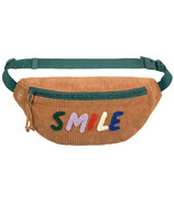 Lassig Little Gang Mini Bum Bag Cord Smile Camel