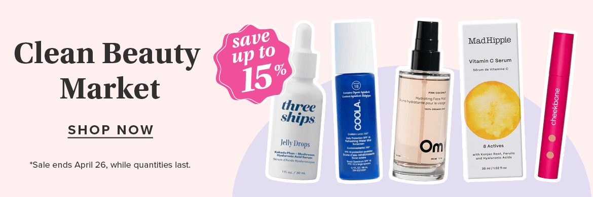 Save up to 15% on the Clean Beauty Market