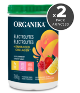 Lot de 2x Electrolytes + Collagène amélioré d'Organika Lemon Berry