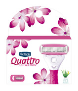 Schick Quattro Ultra Smooth for Women Blades with Papaya & Pearl Complex 