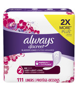 Always Discreet Incontinence Liners Very Light Absorbency Long Length