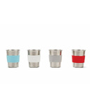 Red Rover Stainless Steel Cups with Silicine Sleeves