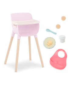 Lullababy Doll High Chair & Feeding Set