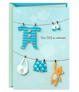Carte de douche pour bébé Hallmark bleue - C'est mignon !