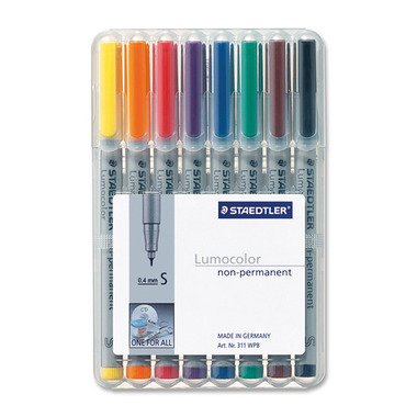 Staedtler Lumocolour Non-Permanent Super Fine Point Markers Staedtler Lumocolour Non-Permanent Super Fine Point Markers