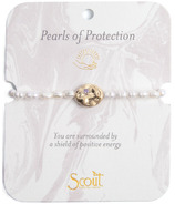 Scout Curated Wears Pearl Affirmation Bracelet Protection Gold