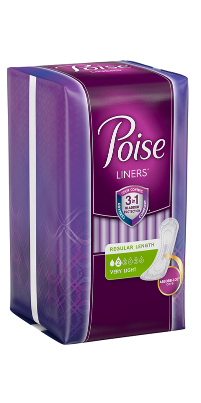 Poise Incontinence Panty Liners, Very Light Absorbency, Regular Length,  Unscented, 48 Count (Packaging May Vary) : : Health & Personal Care