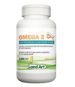 Land Art Omega 3 Cold Pressed Oil Softgels 500mg