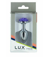 Lux Active Rose 3 Metal Butt Plug Small Purple