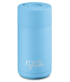 frank green Ceramic Reusable Cup with Button List Sky Blue