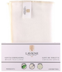LaVigne Natural Skincare Gentle Exfoliating Muslin Face Cloths