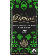 Divine Chocolate Dark Chocolate with Mint 70% Cocoa