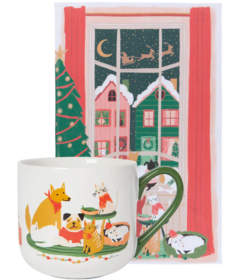 Now Designs By Danica Mug & Tea Towel Set Waiting For Santa