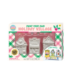 Bright Stripes Paint Your Own Holiday Village