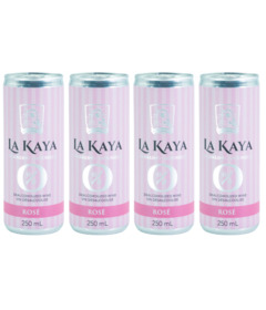 image of La Kaya Sparkling Rose Dealcoholized Wine Single Serve Can Bundle with sku:317335