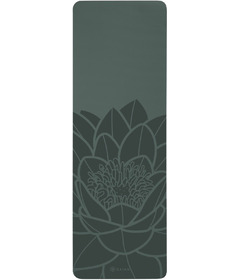 GAIAM 10mm Printed Fitness Mat Lotus Flower Evergreen