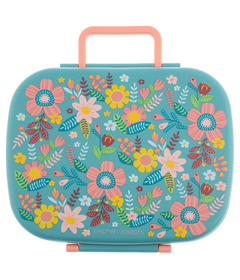 Stephen Joseph Inc. Bento Box With Removable Tray Turquoise Floral
