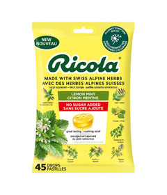Ricola Lemon Mint No Sugar Added Lozenges Family Pack