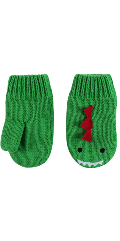 dinosaur baby mittens