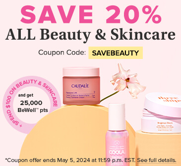 Save 20% on all Beauty & Skincare with Coupon Code: SAVEBEAUTY 