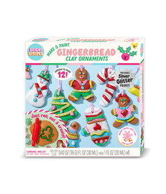 Bright Stripes Make & Paint Gingerbread Clay Ornaments