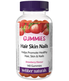 Webber Naturals Gummies pour cheveux, peau, ongles, fraise