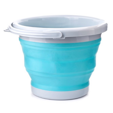 Buy Kikkerland Collapsible Bucket Aqua at