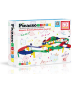 Picasso Tiles Magnetic Tiles Race Track with LED Cars 