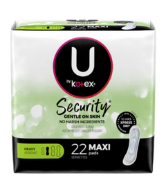 U by Kotex Security Maxi Pads Long Super