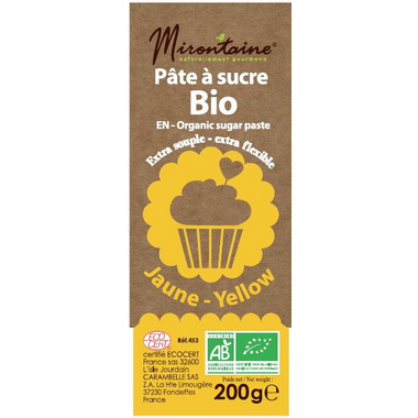 Mirontaine Organic Fondant Sugar Paste Yellow Mirontaine Organic Fondant Sugar Paste Yellow