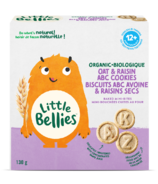 Little Bellies Organic Oat & Raisin ABC Cookies