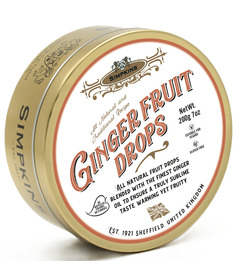 Simpkins Travel Sweets Ginger Fruit Drops