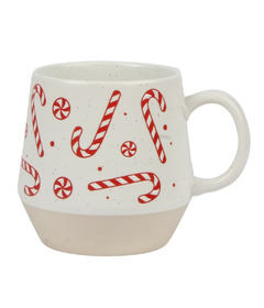 Harman Candy Cane Embellished Stoneware Mug White