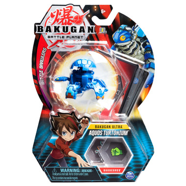 Bakugan Ultra Aquos Turtonium Collectible Action Figure and Trading Card Bakugan Ultra Aquos Turtonium Collectible Action Figure and Trading Card