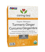 NOW Foods Caring Tea Curcuma gingembre biologique