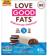 Love Good Fats barres à saveur de Cookies & Cream