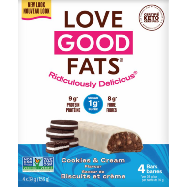 Buy Love Good Fats Cookies & Cream Bars at Well.ca | Free Shipping $35 ...
