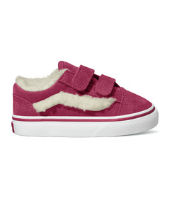 Vans Toddler Old Skool V Shoes Sherpa Pop Cherries Jubilee