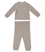Rise Little Earthling Pointelle Cardigan and Pants Set White
