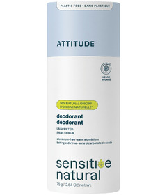 ATTITUDE Plastic-Free Sensitive Natural Deodorant Unscented