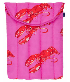 image of BAGGU Puffy Laptop Sleeve 14 Inches Pink Lobster with sku:320365