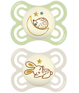 MAM Glow in the Dark Perfect Night Pacifier Set Pale Green and Linen
