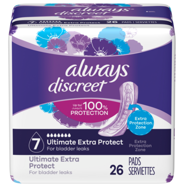 Always discreet boutique incontinence liners, very light, long, 32 ct
