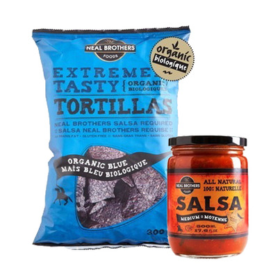 Neal Brothers All Natural Medium Salsa & Save 50% on Neal Brothers Organic Blue Tortilla Chips