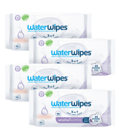 WaterWipes Sensitive+ Soothing Wipes with Botanical Extract 4 Pack Bundle